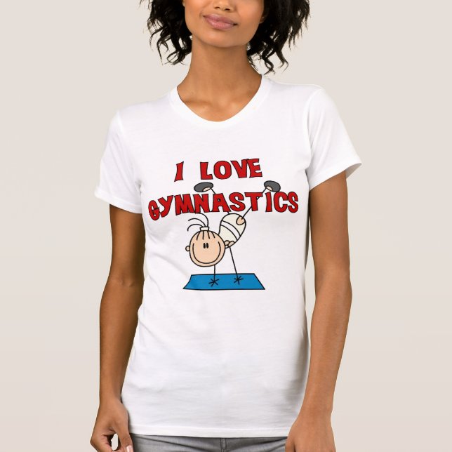 Eu Amo Camisetas e Presentes de Ginástica (Frente)