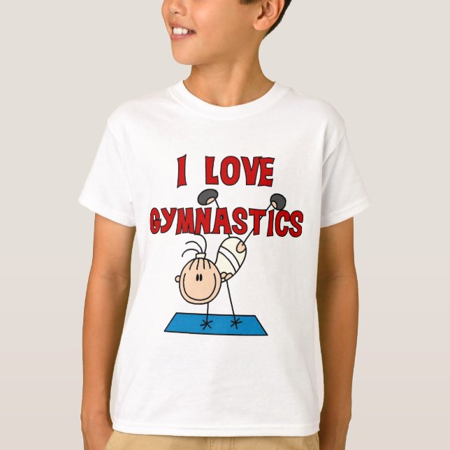 Eu Amo Camisetas e Presentes de Ginástica (Frente)