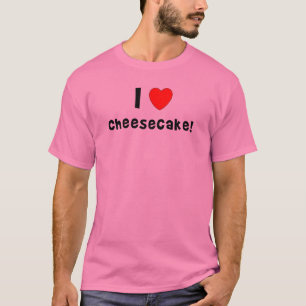 Eu amo camisetas femininas do bolo de queijo e