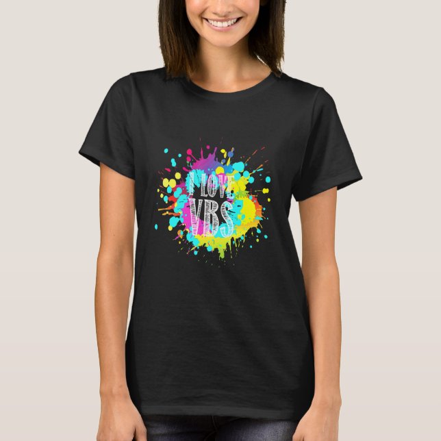 Eu Amo Camisetas Vbs Tripulação Escola Bíblica de  (Frente)