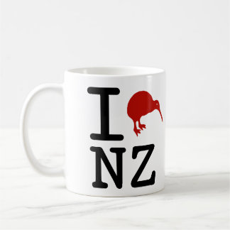 Eu Amo Caneca de Café da Nova Zelândia