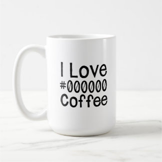 Eu amo caneca de café preto