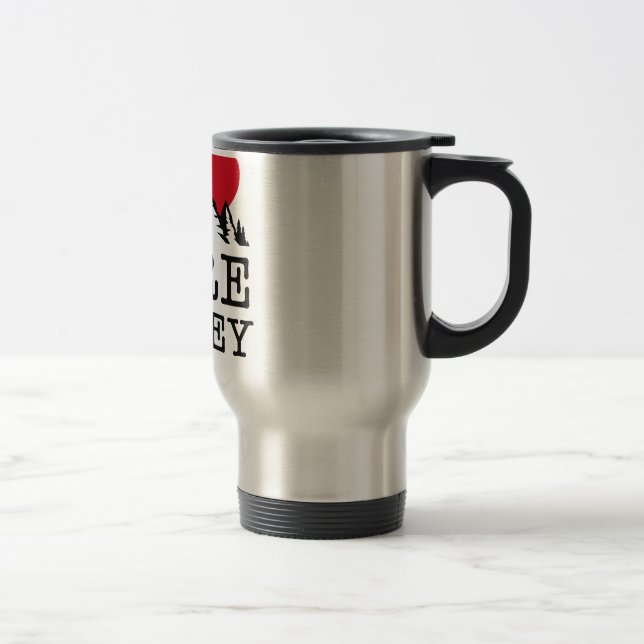 "Eu amo caneca de viagem do vale do desafio" (Direita)