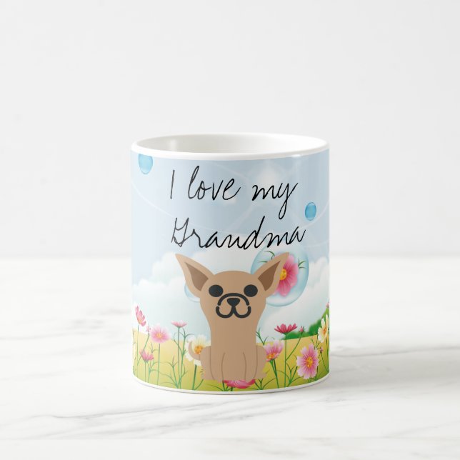 Eu amo caneca do meu jardim da chihuahua/Chiweenie (Centro)