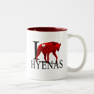 Eu amo canecas das hienas