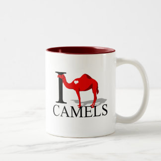 Eu amo canecas dos camelos