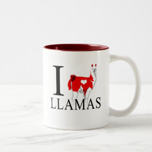 Eu amo canecas dos lamas