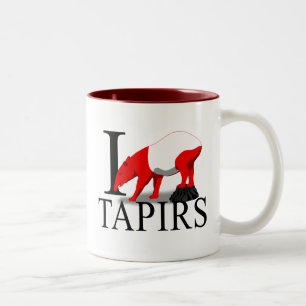 Eu amo canecas dos Tapirs