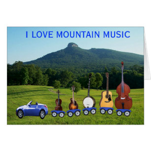 EU AMO CARTÃO DE MÚSICA DE MONTANHA