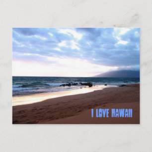 Eu amo cartão postal Hawaii