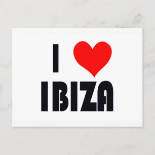 Eu amo cartão postal Ibiza
