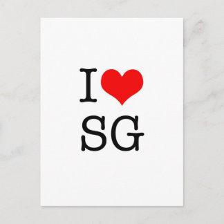 EU AMO cartão postal SG (retrato)