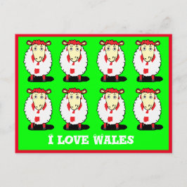 Eu amo cartão postal Wales
