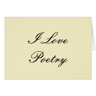 Eu Amo Cartões De Vazio De Poesia (Cream & Black)