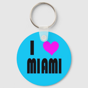 Eu amo chaveiro de Miami Florida EUA