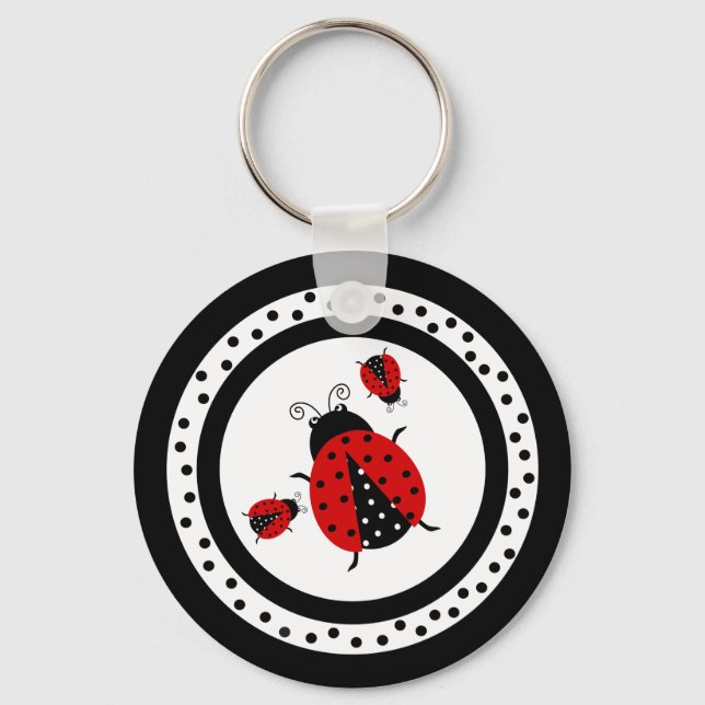 Eu amo Chaveiro Ladybugs (Frente)