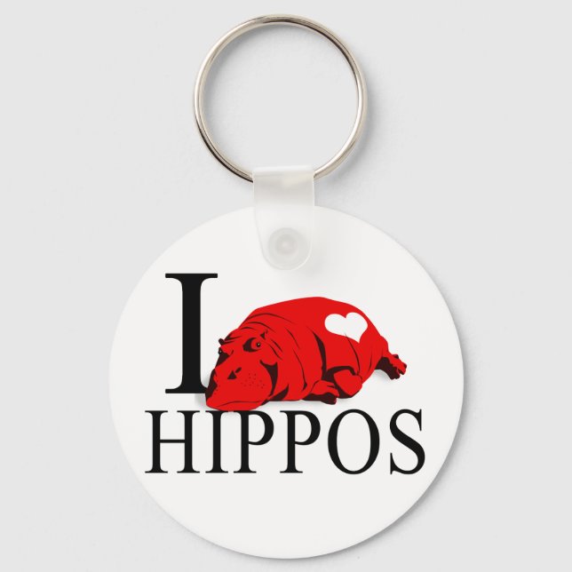 Eu Amo Chaveiros Hippos (Frente)