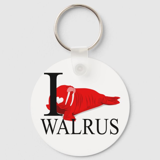 Eu Amo Chaveiros Walrus (Frente)