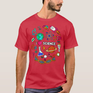 Eu Amo Ciências Camisas Crianças Ciências Amam Pre