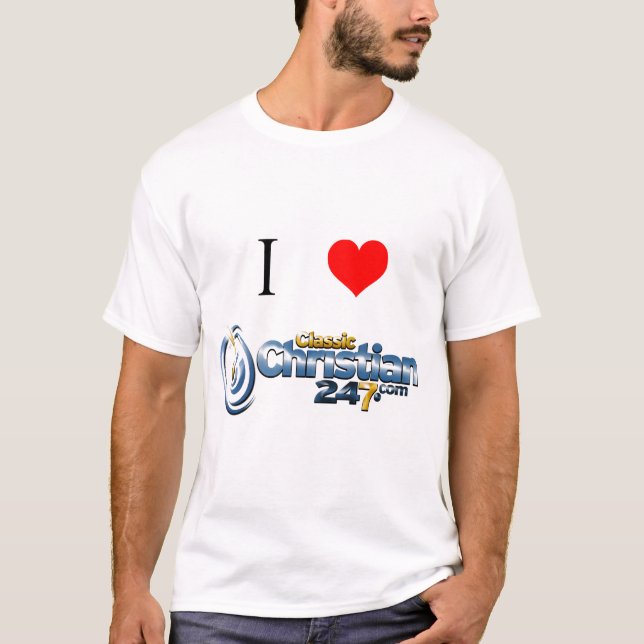 Eu amo ClassicChristian247.com - t-shirt (Frente)
