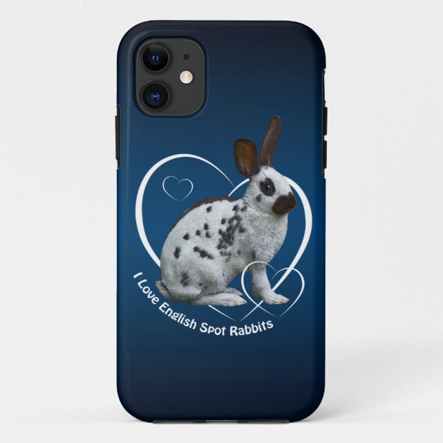 Eu Amo Coelhos Ingleses Capinha para iPhone 5 (Azu (Verso)