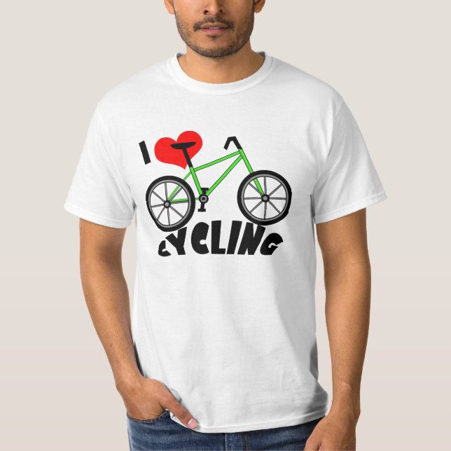 Eu amo dar um ciclo o t-shirt (Frente)