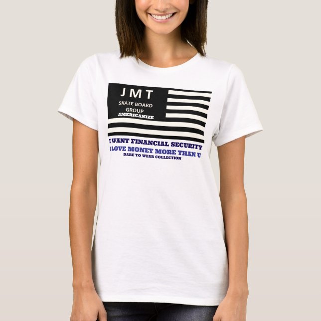 EU AMO DINHEIRO Camisa Básica de Mulher (Frente)