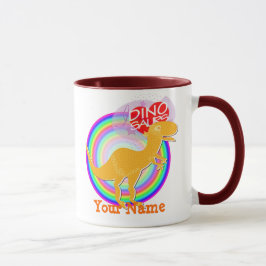 Eu amo Dinos T-Rex & a caneca conhecida do
