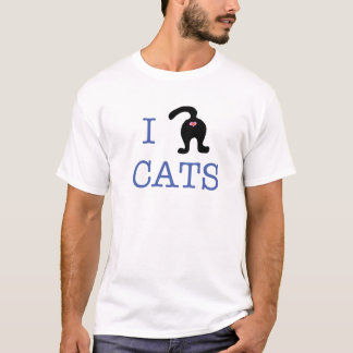 Eu amo do bumbum unisex da camisa dos gatos o