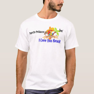 Eu amo esta praia - t-shirt dos homens