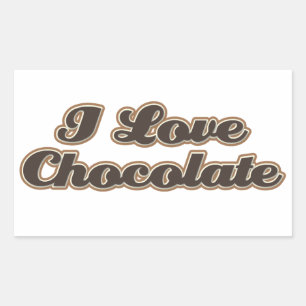 Eu amo etiquetas do chocolate