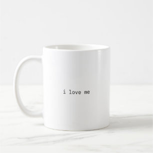 "Eu amo eu" caneca de café minimalista