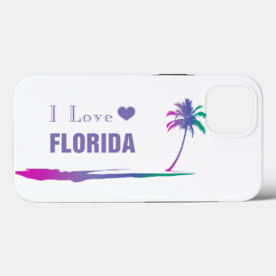 Eu Amo Flórida Colorida Roxo