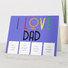 Eu amo fotos do papai Cartão de Saudação Dobrado