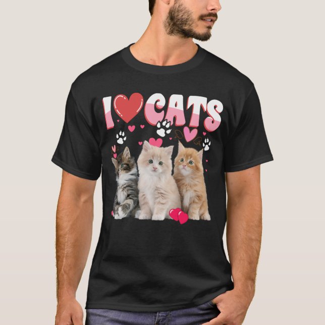 Eu Amo Gatos Camisa Adorador De Gato - Eu Amo Gati (Frente)