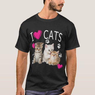 Eu Amo Gatos Camisa Amor Gato Eu Amo Gatinhos