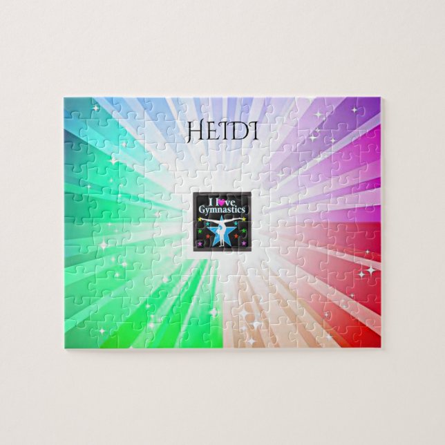 "EU AMO GINÁSTICA" acende quebra-cabeça com ginast (Horizontal)