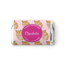 Eu amo Hamsters Pink Hamster Patterno