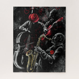 Eu Amo Jazz Music Jigsee Quebra-cabeça - Pintura