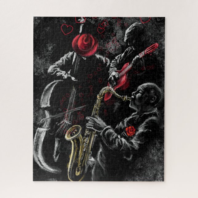 Eu Amo Jazz Music Jigsee Quebra-cabeça - Pintura (Vertical)