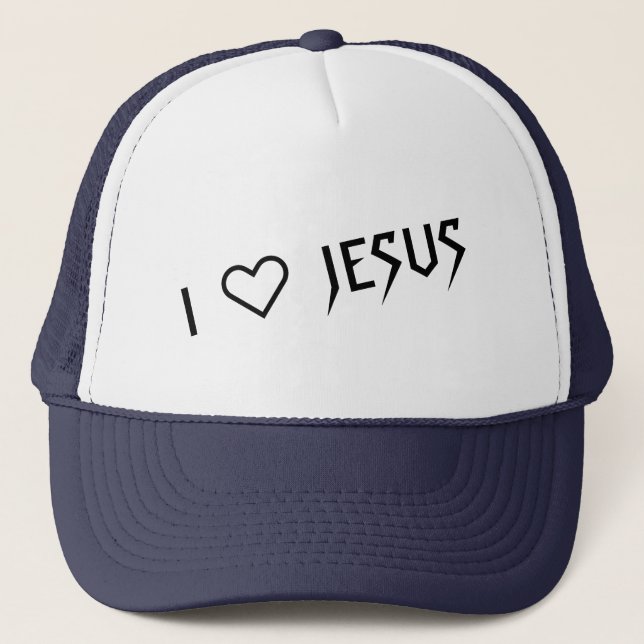 "EU AMO JESUS" BONÉ DE CAMINHONEIRO DA 303TATTOO (Frente)