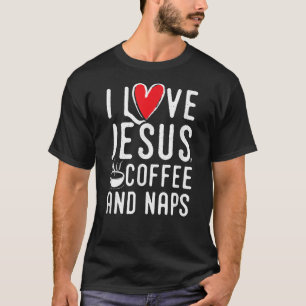 Eu amo Jesus café e camisas de soneca, diversão cr