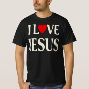 Eu Amo Jesus Camiseta Preta