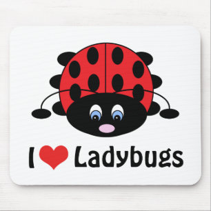 Eu amo joaninhas Mousepad
