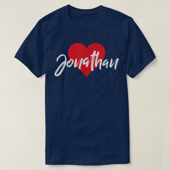 Eu Amo Jonathan Primeiro Nome Camisa Que Eu Coraçã (Frente do Design)