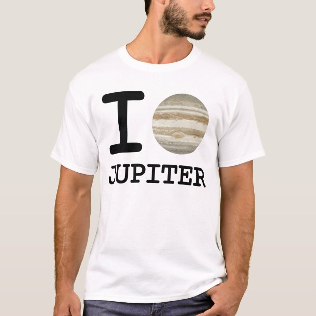 "Eu amo Jupiter" que eu amo o t-shirt do estilo de (Frente)