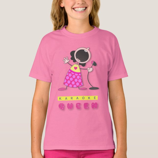 Eu Amo Karaoke | Camisa Karaoke Queen T (Frente)