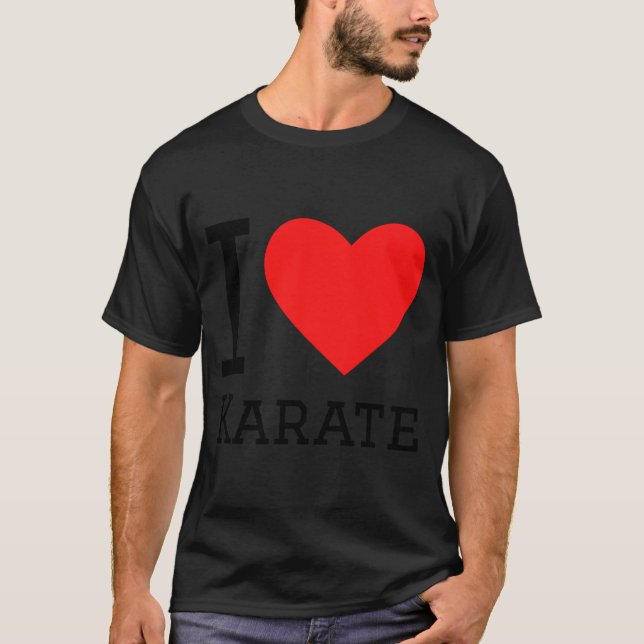 Eu Amo Karate Camiseta  (Frente)