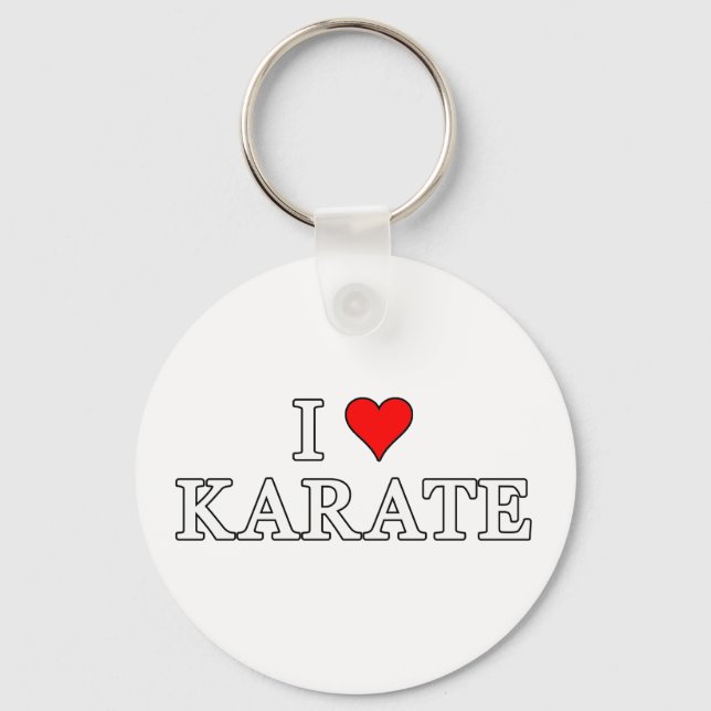 Eu Amo Karate Chaveiro (Frente)