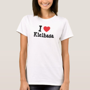 Eu amo Kielbasa coração T-Shirt
